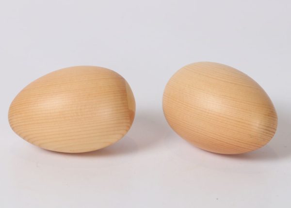 Hands-On Wooden Egg Shakers Pair | 6.8cm * 4.5cm | Wood