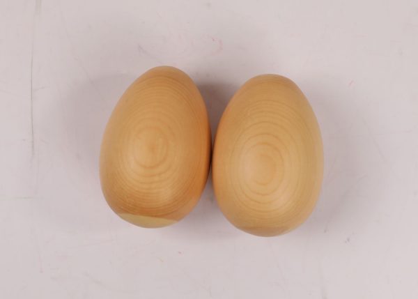 Hands-On Wooden Egg Shakers Pair | 6.8cm * 4.5cm | Wood