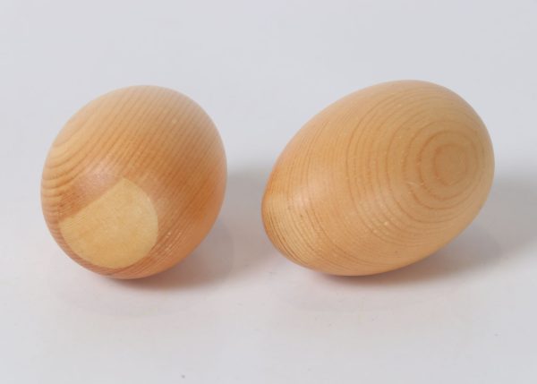 Hands-On Wooden Egg Shakers Pair | 6.8cm * 4.5cm | Wood