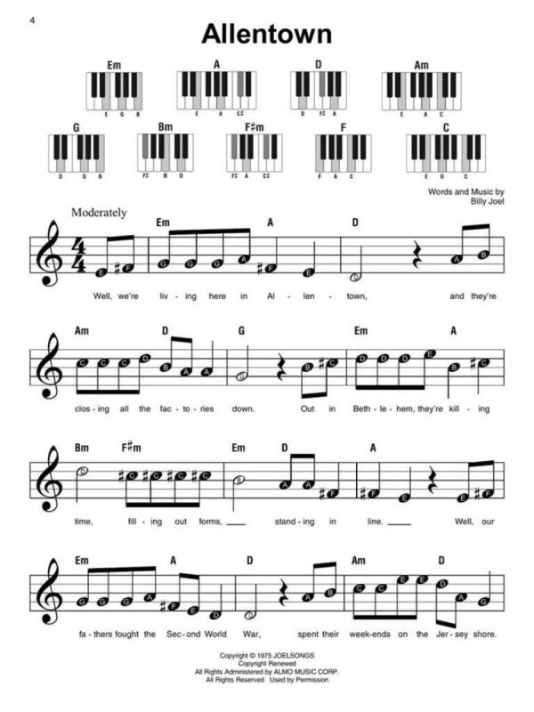 Billy Joel: Billy Joel - Super Easy Songbook: Piano Solo