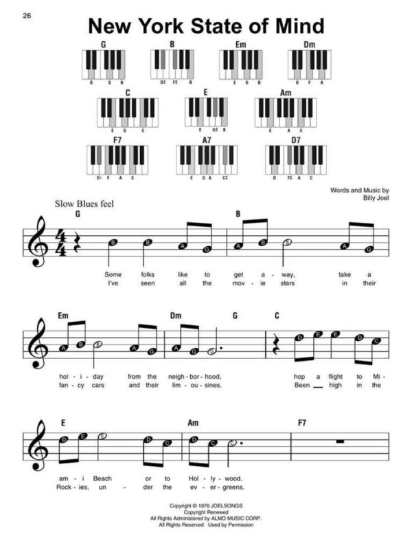 Billy Joel: Billy Joel - Super Easy Songbook: Piano Solo