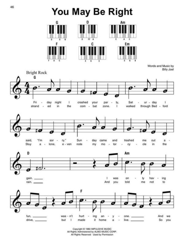 Billy Joel: Billy Joel - Super Easy Songbook: Piano Solo