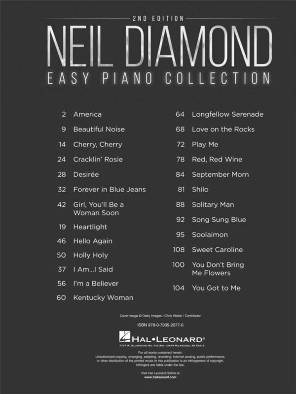 Neil Diamond - Easy Piano Collection - 2nd Edition: Easy Piano