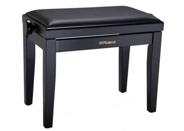 Roland RPB-200 | Adjustable Piano Bench | Cushioned Vinyl Seat | Satin Black