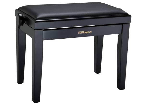 Roland RPB-200 | Adjustable Piano Bench | Cushioned Vinyl Seat | Polished Ebony