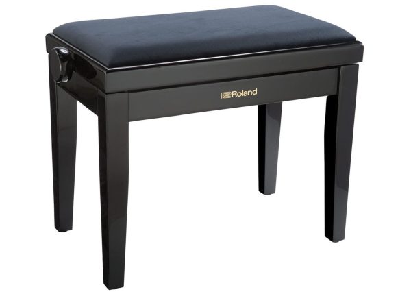 Roland RPB-220BK | Piano Bench with Cushioned Velour Seat | Satin Black