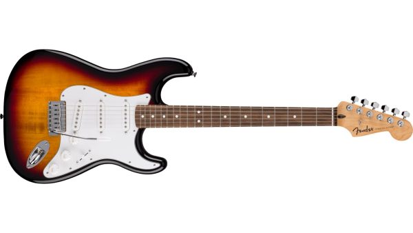 Fender Standard Stratocaster®, Laurel Fingerboard, White Pickguard, 3-Color Sunburst