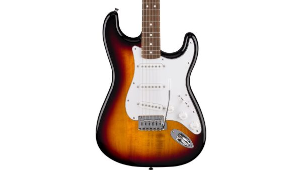 Fender Standard Stratocaster®, Laurel Fingerboard, White Pickguard, 3-Color Sunburst