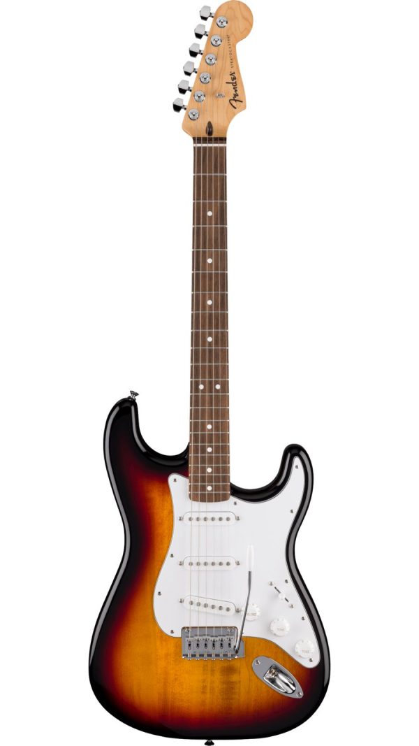 Fender Standard Stratocaster®, Laurel Fingerboard, White Pickguard, 3-Color Sunburst