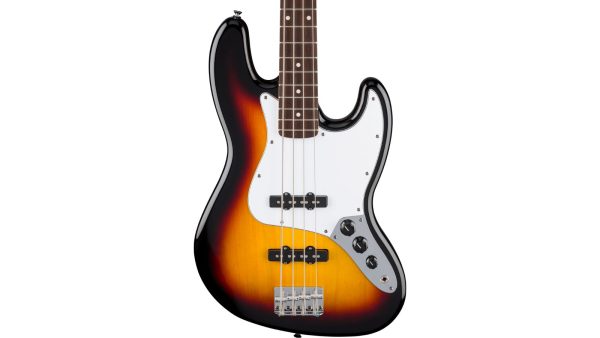 Standard Jazz Bass®, Laurel FB, White Pickguard, 3-Color Sunburst